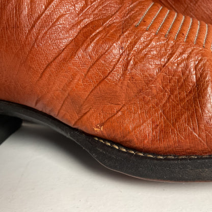 Vintage Tony Lama Smooth Ostrich Cowboy Boots | 1970s | Gold Label | Men’s 12 B