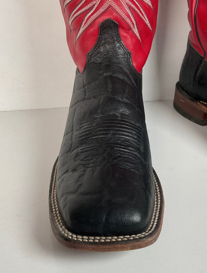 Justin Bent Rail | Exotic Wildebeest Cowboy Boots | USA Made | Men’s 12 D