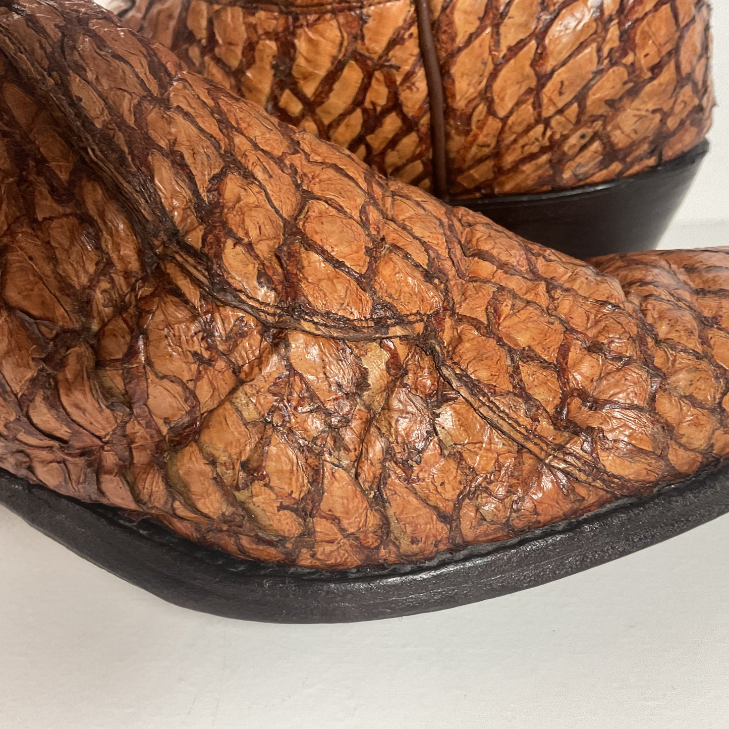 Vintage Olathe Sea Bass Cowboy Boots | Exotic | USA Made | 13 EE