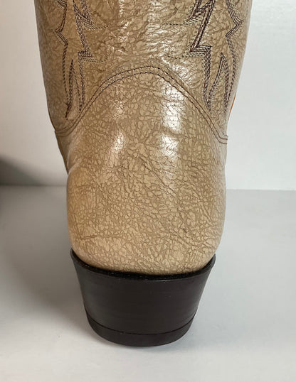 Vintage Nocona Kangaroo Cowboy Boots | USA Made | Sand | Men’s 10 D