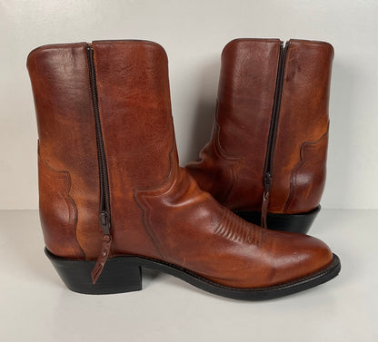 Lucchese Western Side Zip Boots | Ankle | Classics Handmade | 10.5 EE