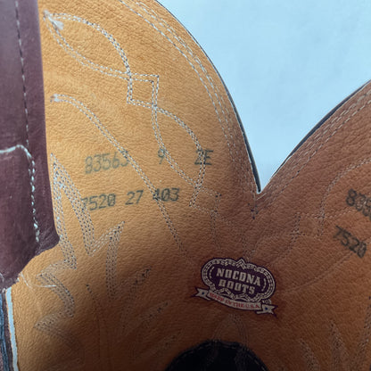 Vintage Nocona Deer Skin Cowboy Boots — USA Made — Original Box — 9 EE