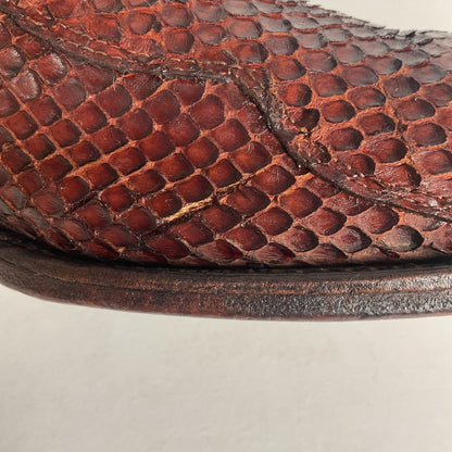 Tony Lama Anaconda Cowboy Boots | Exotic Snakeskin | Thrashed | Gold Label | 9.5