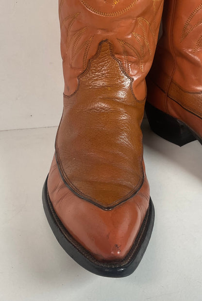 Vintage Justin Algonquin Toe Cowboy Boots | Old Fort Worth Label | Men’s 10.5 D