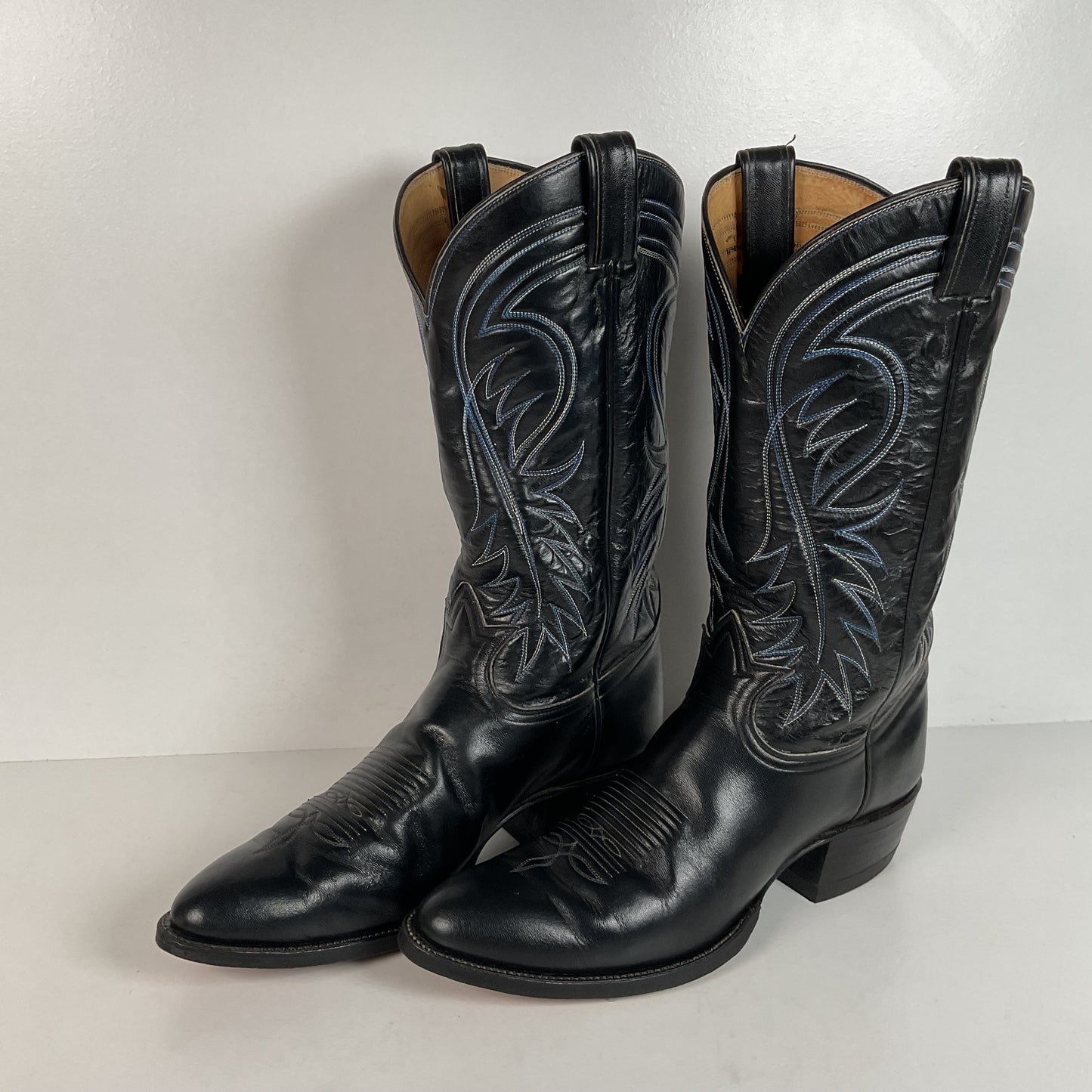 Vintage Tony Lama Cowboy Boots | Gold Label | Black | Extra Narrow | Men’s 11 A