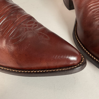 Vintage Justin Marbled Deerlite Cowboy Boots | USA Made | Deer Skin | 8.5 D