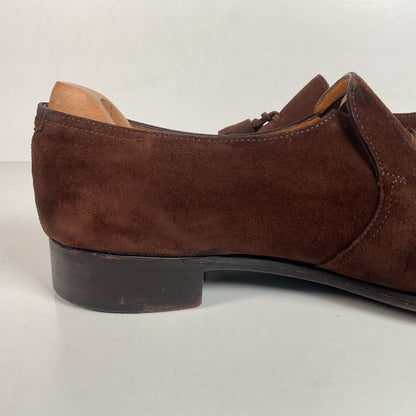 John Lobb Suede Tassel Loafers | Madison | UK 7.5 E | US 8.5 D