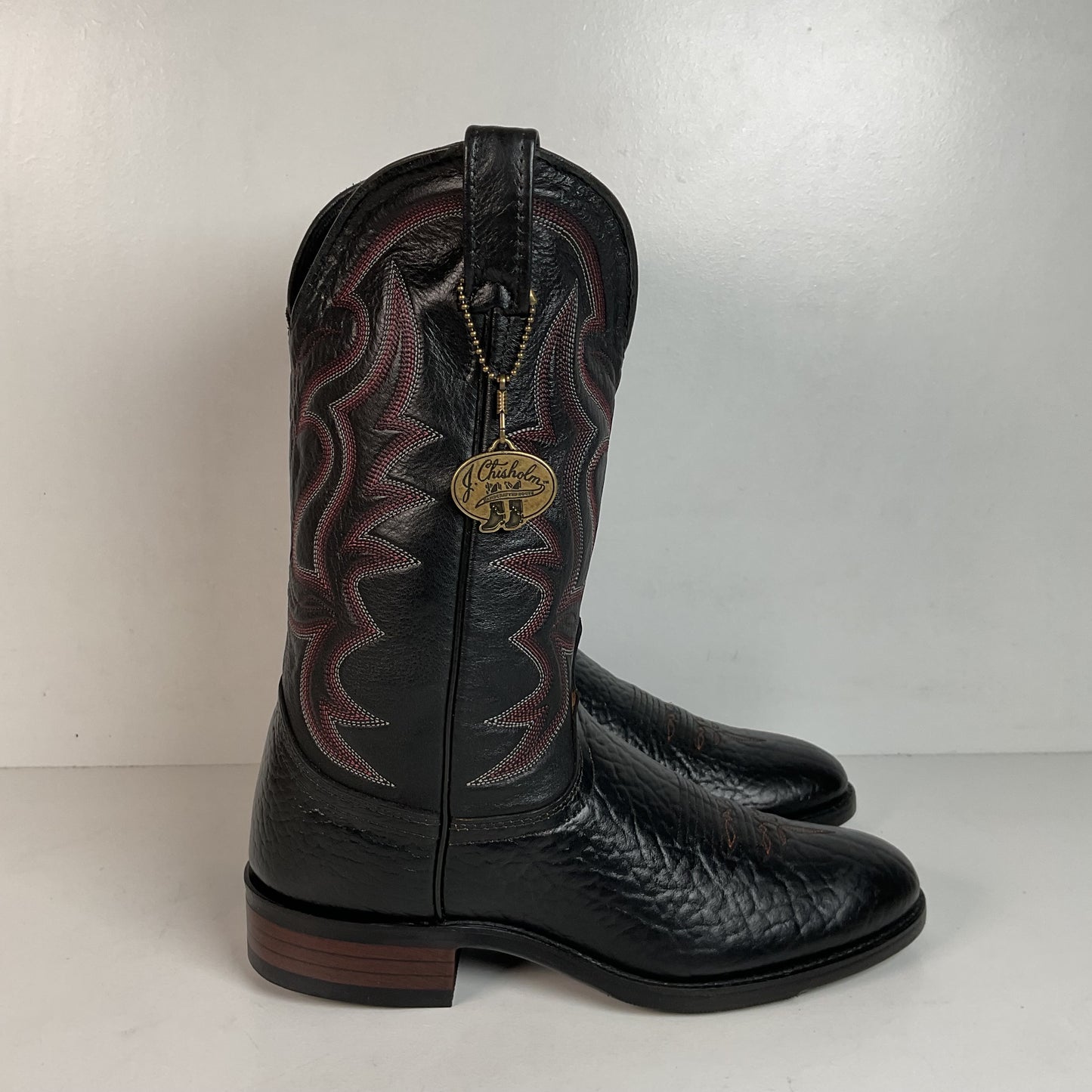 Vintage J. Chisholm Bullhide Cowboy Boots 9 D USA Made Original Box