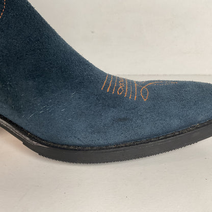 Vintage Blue Jean Denim Cowboy Boots | USA Made | 1970s | Men’s 11 D