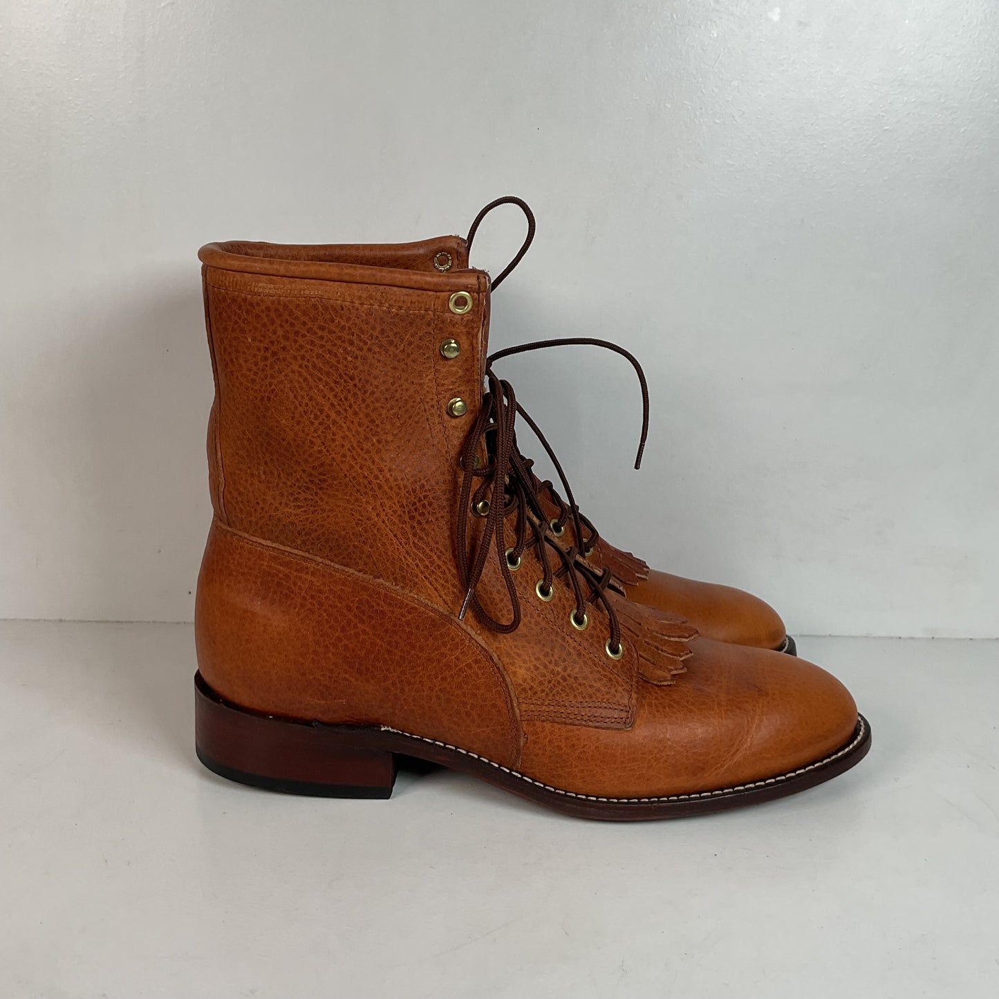 Vintage J. Chisholm Kiltie Packer Boots 10 EE USA Made
