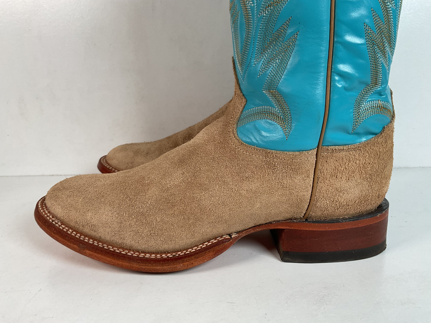 Tony Lama Rough Out Suede Cowboy Boots | USA Made | 10.5 D