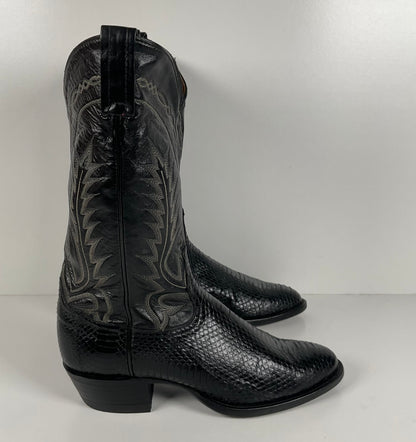 Vintage Tony Lama Cowboy Boots | Python Snakeskin | Men’s 8.5 D