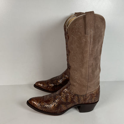 Vintage Dan Post Anaconda Cowgirl Boots | Metallic | USA Made | Women’s 7.5 M
