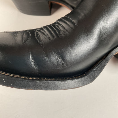Vintage Nocona Cowboy Boots | 1970s | Black Calf | Men’s 7.5 D