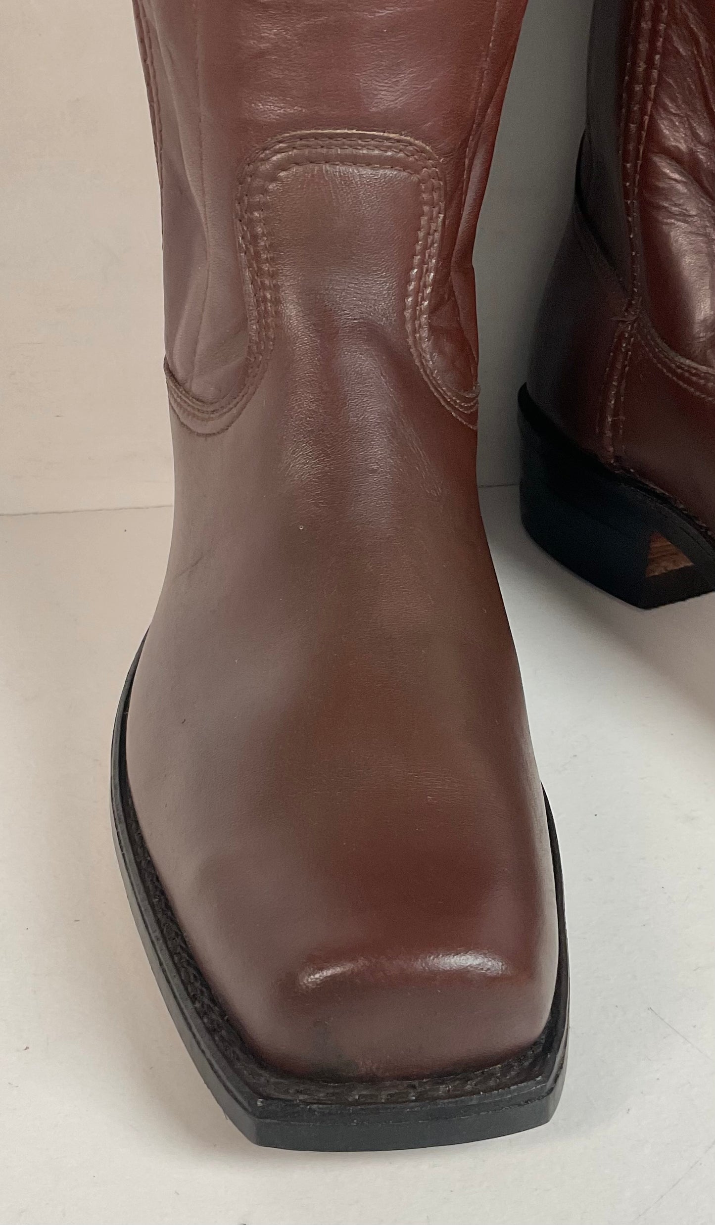 1970s Rodeo Chunky Campus Boots Men’s 9 D Cutter Toe USA Made