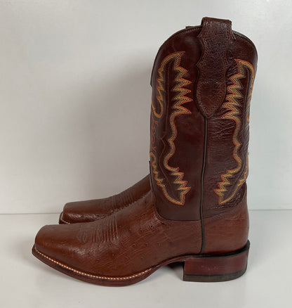 Justin Exotic Pin Quill Ostrich Cowboy Boots 9 D Cutter Toe USA Made