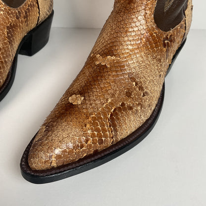 Anderson Bean Boa Snake Cowboy Boots | Exotic | USA Made | Men’s 6 | Women’s 7 B