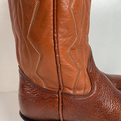 Vintage Sanders Shark Skin Cowboy Boots | Exotic | 1970s | Men’s 9 D