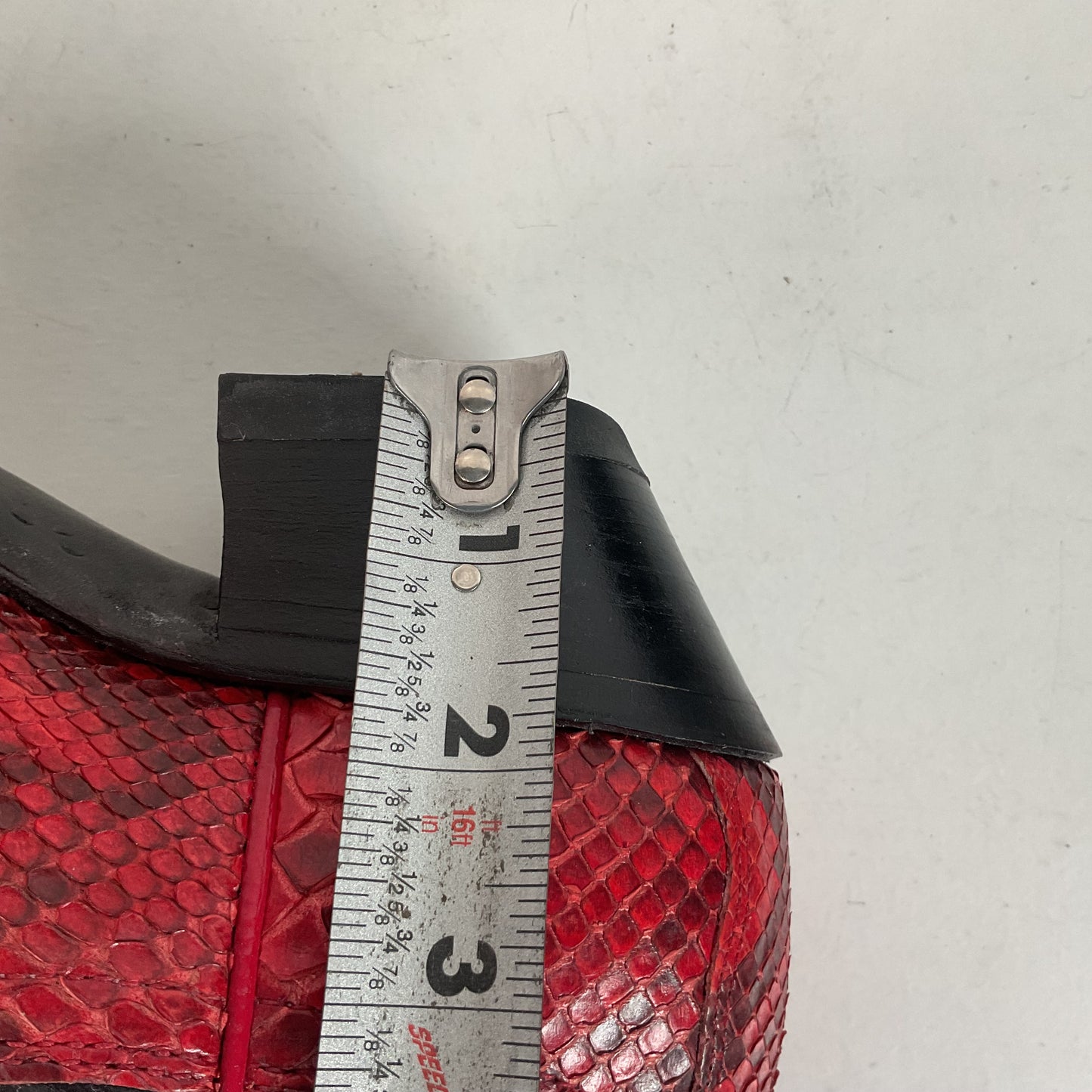 Vintage Dan Post Red Python Snakeskin Cowgirl Boots 7 M USA Made