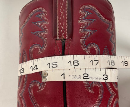 Vintage Lucchese San Antonio Cowboy Boots | Burgundy | Men’s 9 D