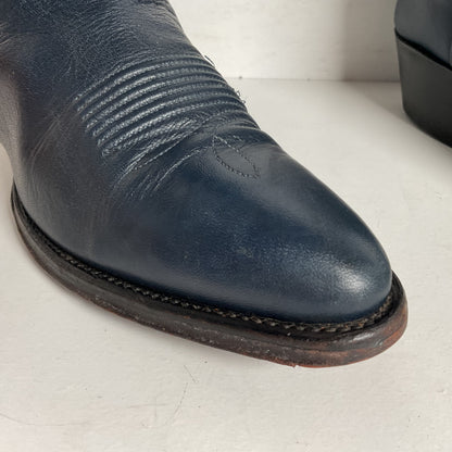 Vintage Nocona Deertan Cowboy Boots | USA Made | Blue | Men’s 6 B | Women’s 7