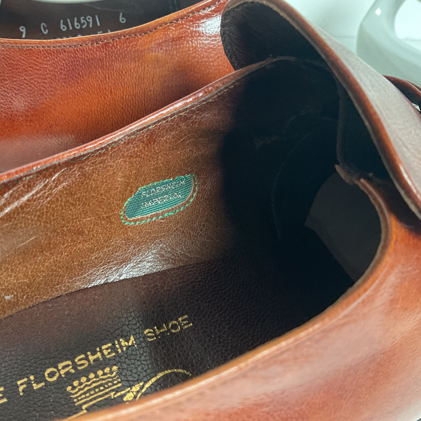 Vintage Florsheim Imperial Horsebit Loafers 9 C Burnished Brown