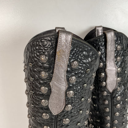 Custom Metallic Cowgirl Boots | Wingtip | Embellished | Women’s 7.5 B