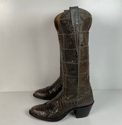 Vintage Nocona Full Python Cowgirl Boots | Snakeskin | Men’s 6 B | Women’s 7