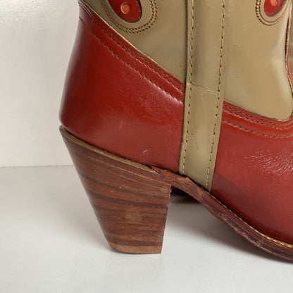 Vintage Capezio Butterfly Cowgirl Boots | Tooled Inlays | USA Made | Women’s 8 M