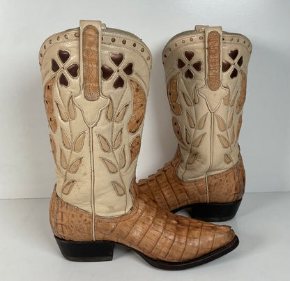 Cuadra Butterfly Cowgirl Boots | Caiman Tail | Tooled Inlays | Women’s 6.5