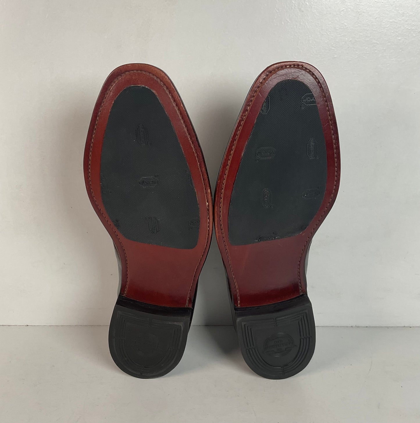 Vintage Florsheim Brown Derby Shoes 10 D Apron Toe