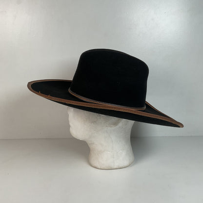 Vintage Stetson Cowboy Hat Black Felt XXX USA Made