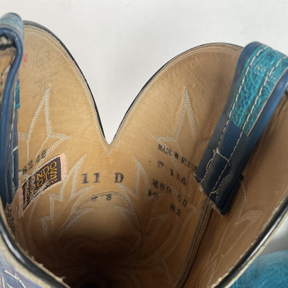 Vintage Hondo Antelope Cowboy Boots | Exotic | Powder Blue | Men’s 11 D