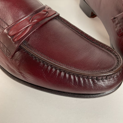 Vintage Wright Loafers | Hand Sewn Moccasins | Burgundy | Men’s 12 C