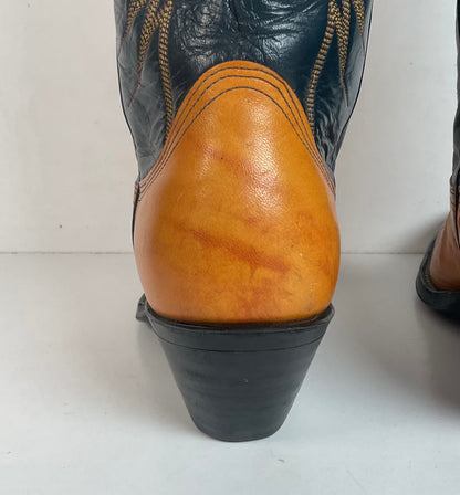 Vintage Nocona Butterscotch Cowgirl Boots 7 B USA Made