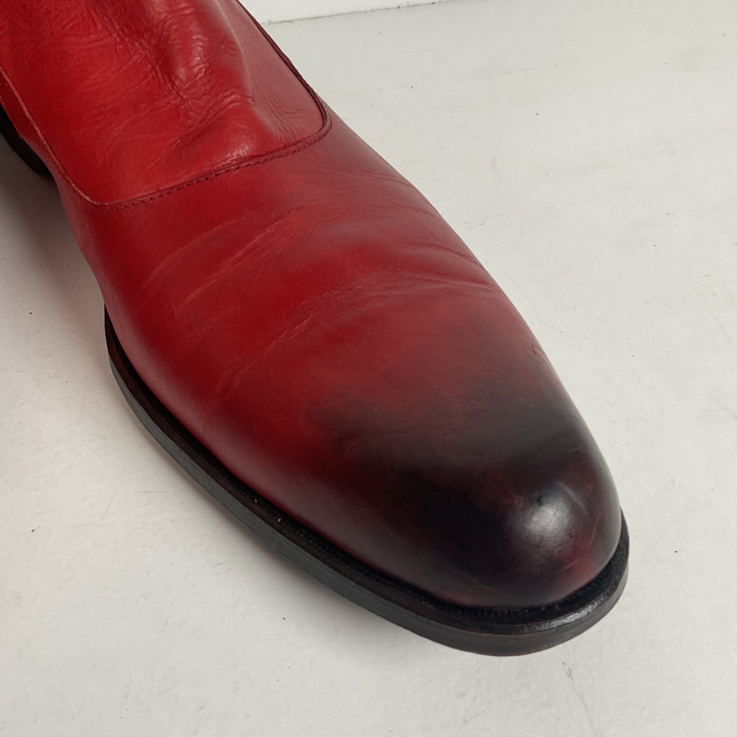 John Fluevog Twin Turbine Zipper Boot | Red Spat | Men’s 10