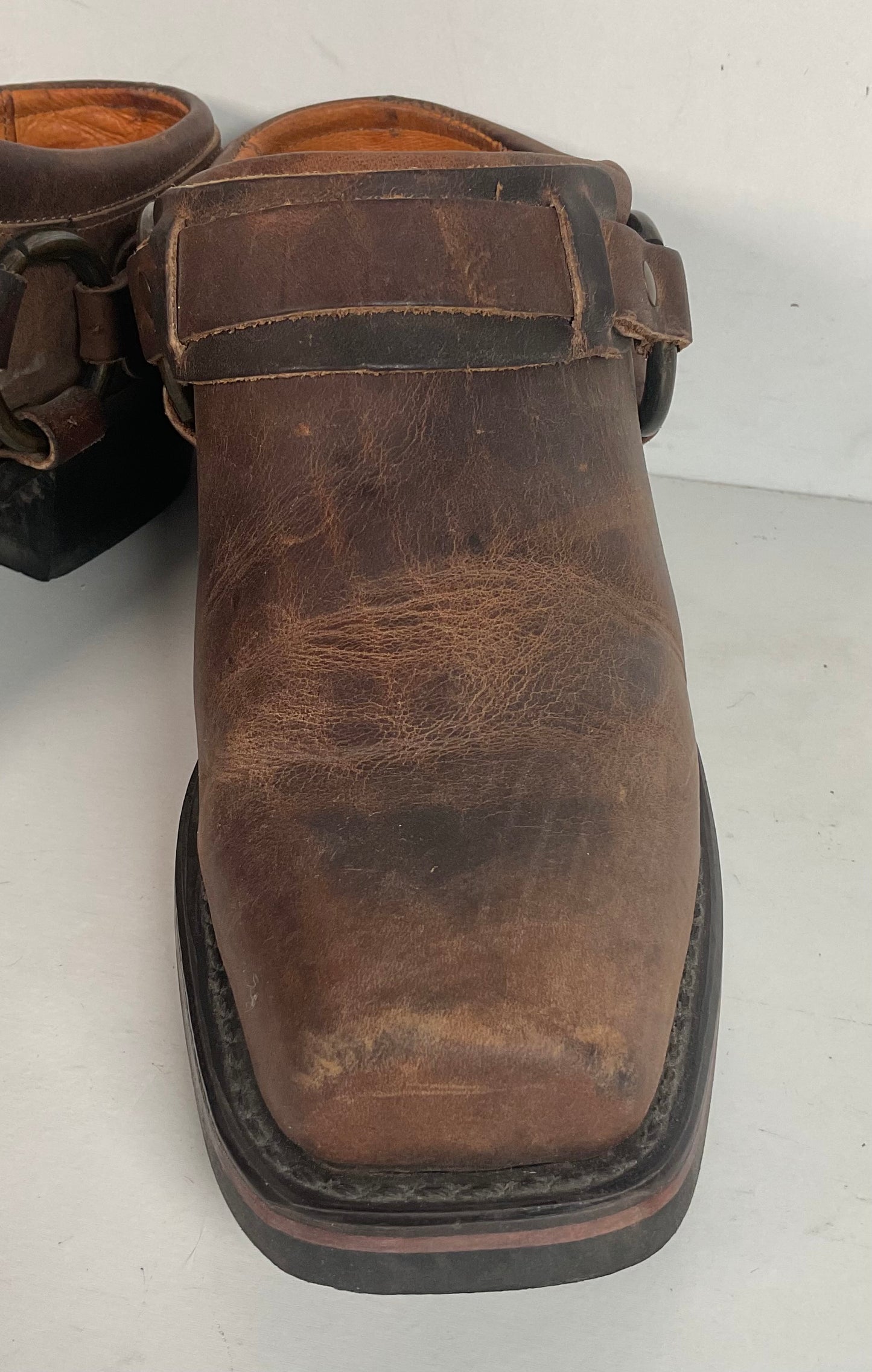 Frye Women’s Western Mule Clogs 7 M USA Made Gaucho Harness