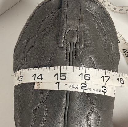 Vintage Dan Post Grey Elk Skin Cowboy Boots 10.5 D USA Made Old Label