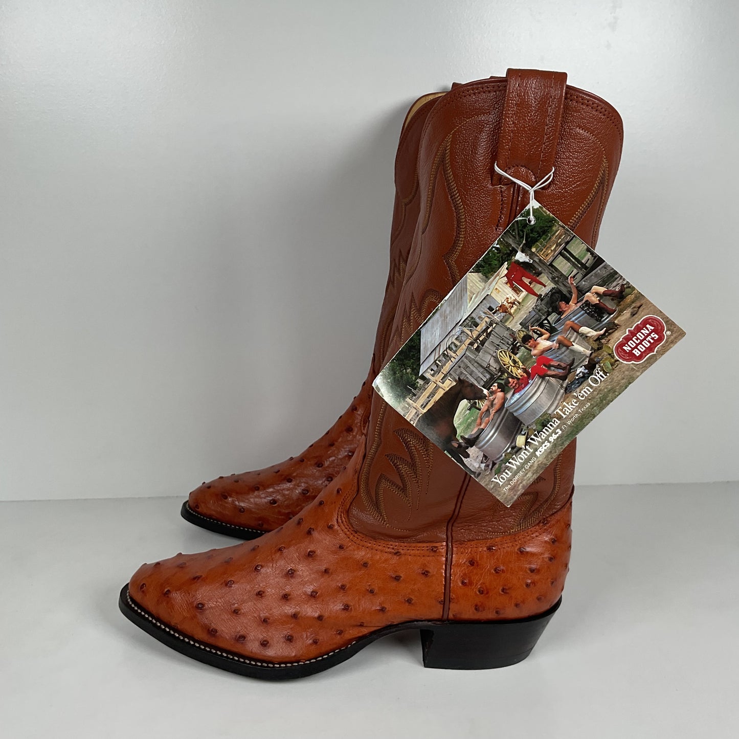 Vintage Nocona Full Quill Ostrich Cowboy Boots | USA Made | Men’s 9 E