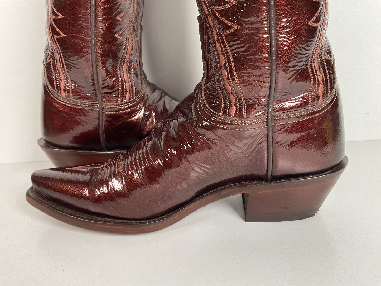 Lucchese 1883 Patent Leather Cowgirl Boots | USA Made | Women’s 6 B