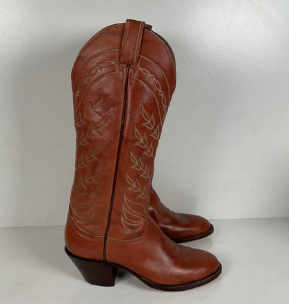 Vintage Tony Lama Tall Cowgirl Boots | Gold Label | Men’s 6.5 C | Women’s 7.5