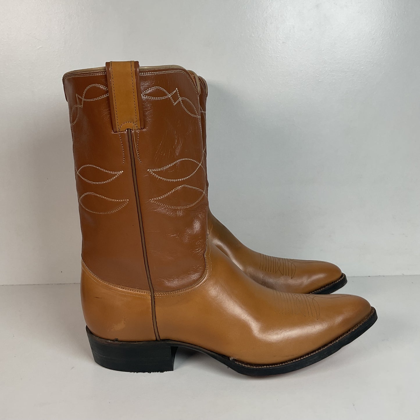 Vintage 1960s Justin Cowboy Boots 11.5 D Hand Lasted Old Fort Worth Label