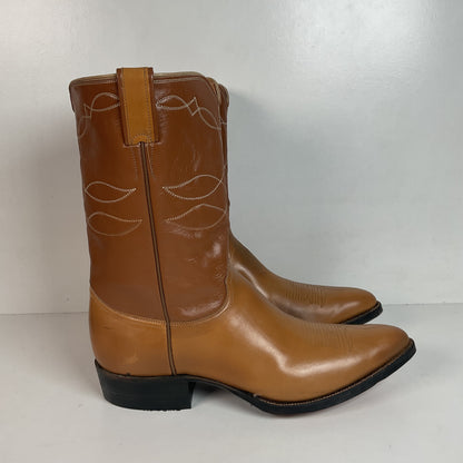 Vintage 1960s Justin Cowboy Boots 11.5 D Hand Lasted Old Fort Worth Label