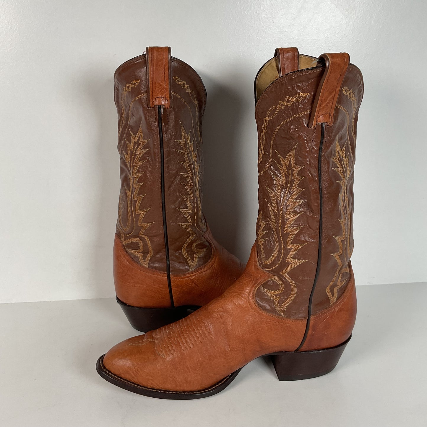 Vintage Tony Lama Cowboy Boots | Gold Label | Bull Shoulder | Men’s 9.5 E