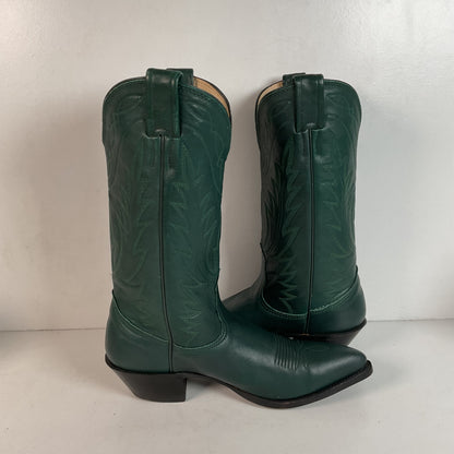 Vintage Nocona Cowgirl Boots | USA Made | Green | 7.5 B