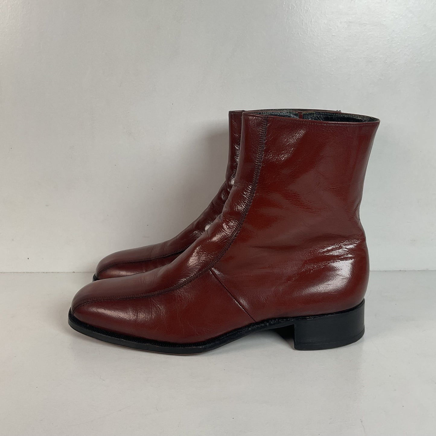 Vintage Florsheim Imperial Zipper Boots 10 D Chelsea Style