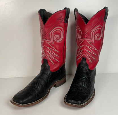 Justin Bent Rail | Exotic Wildebeest Cowboy Boots | USA Made | Men’s 12 D