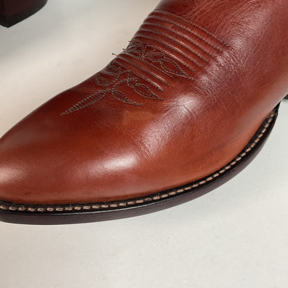 Vintage Larry Mahan Cowboy Boots | Chocolate Cow | USA Made | Men’s 9 D
