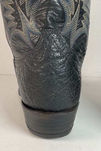 Vintage Tony Lama Gold Label Elephant Boots 10 D USA Made Exotic