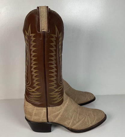 Vintage Tony Lama Elephant Cowboy Boots | Exotic | Gold Label | Men’s 9 D